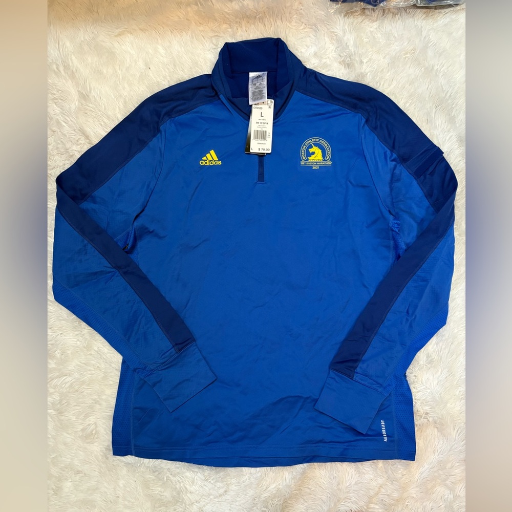 Adidas Men  Boston marathon 1/2 zip sweatshirt #103